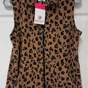 Marleylilly Women's Leopard Print Vest